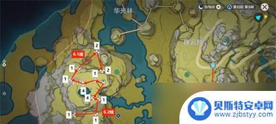 原神钟离石珀采集地点 原神石珀采集路线图