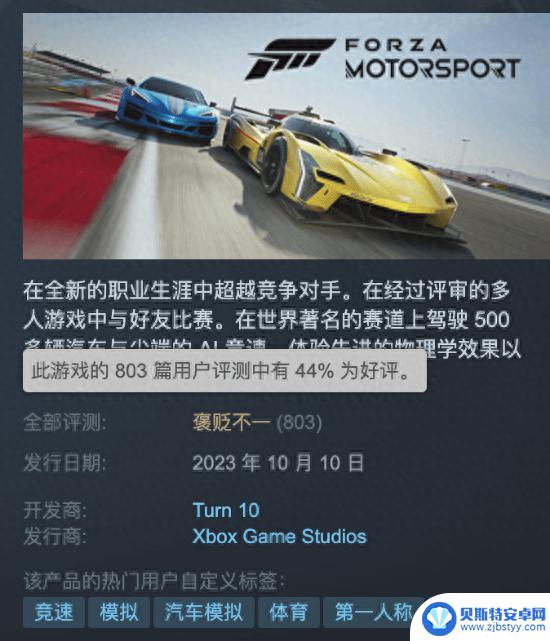 《极限竞速8》现已加入XGP：Steam评价