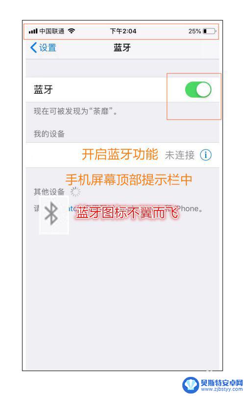 苹果手机显示蓝牙标志 苹果手机蓝牙打不开怎么办