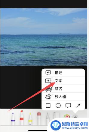 iphone正在储存照片字如何显示 苹果手机怎么在照片上添加文字说明