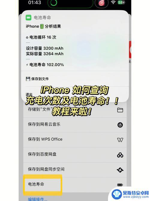 手机电池充电次数怎么查 iPhone电池循环次数怎么查看